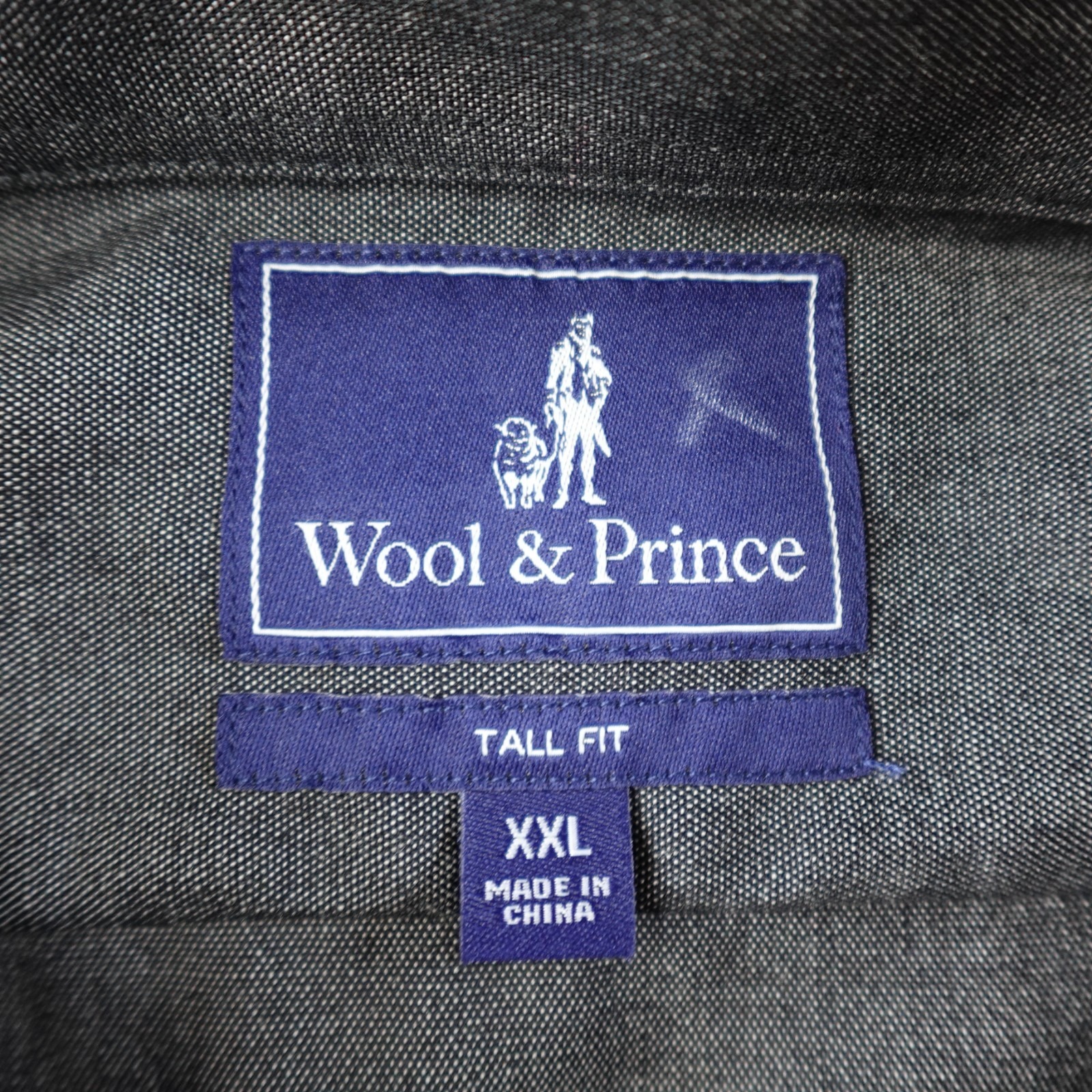 Wool & Prince Merino Wool Dress Shirt Mens Xxl Tall Gray Button Down Performance — image 6 of 8
